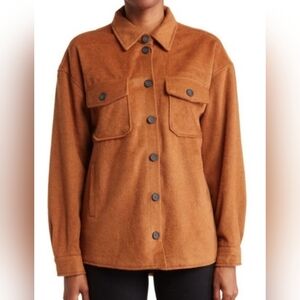 THREAD & SUPPLY Women's Tan Button-Up Jacket Size M NWt Minimalist.
